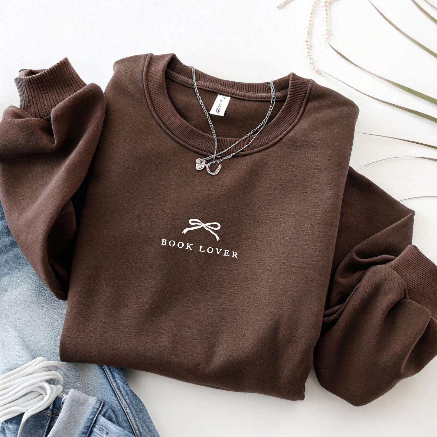 Book Lover Embroidered Sweatshirt