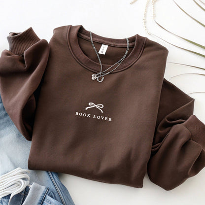Book Lover Embroidered Sweatshirt