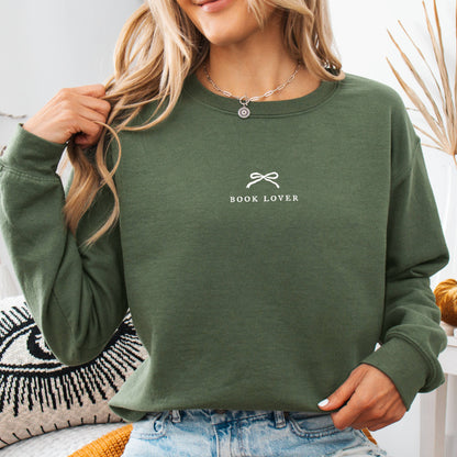 Book Lover Embroidered Sweatshirt