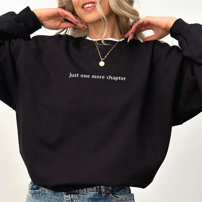 Just One More Chapter Embroidered Sweatshirt