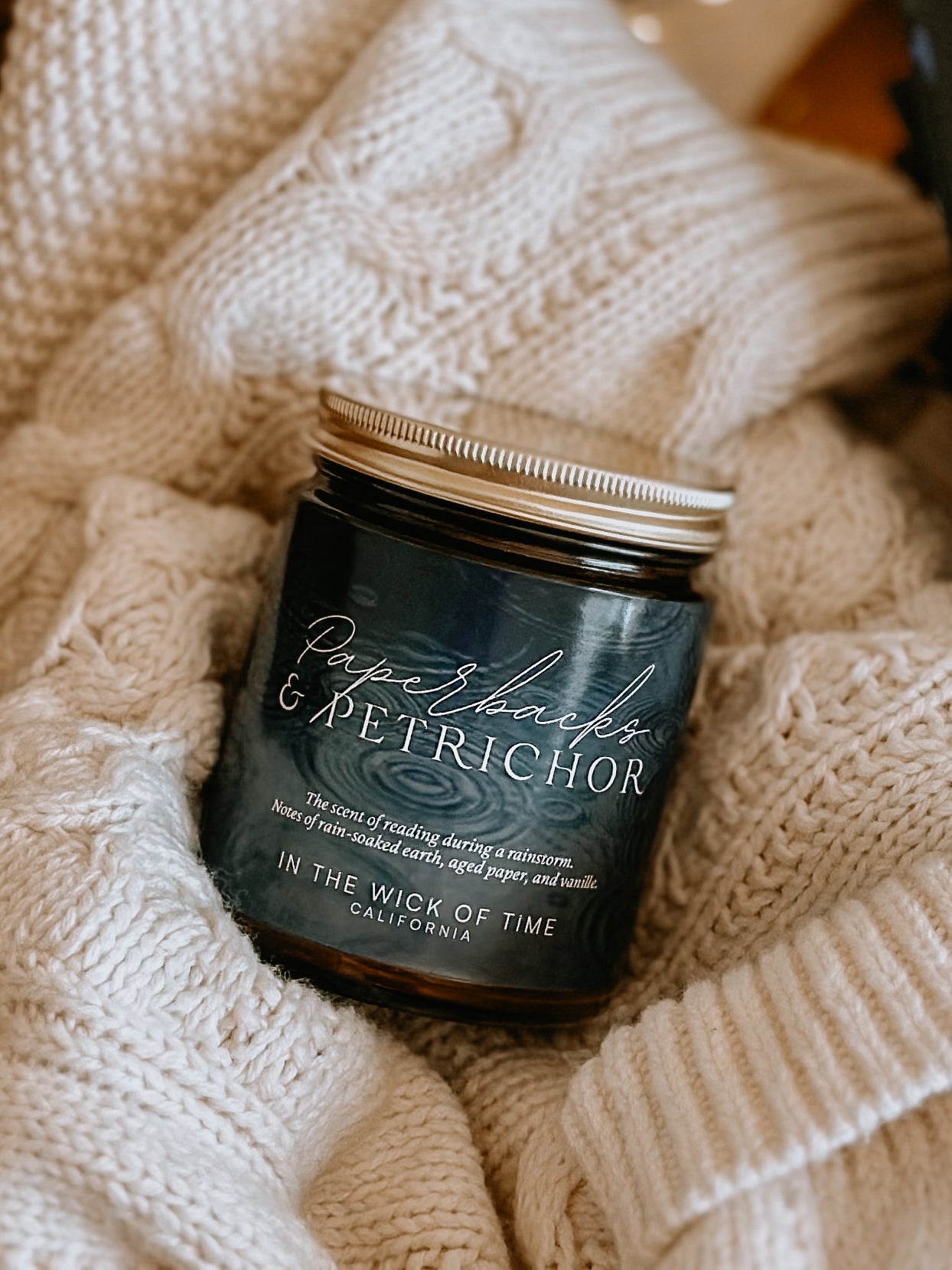 Paperbacks & Petrichor Candle 9 oz