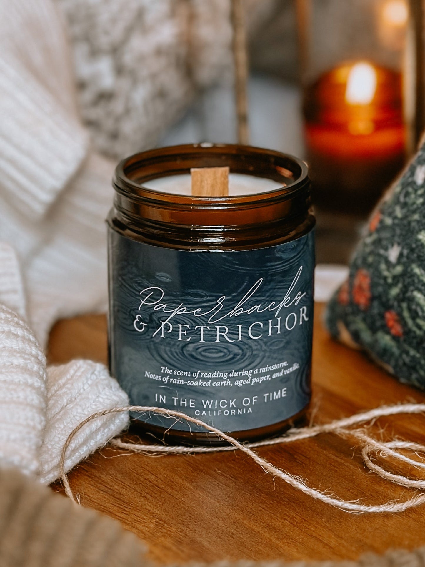 Paperbacks & Petrichor Candle 9 oz