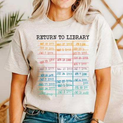 Return to Library, Booktok, Bookish, Trend, Graphic Tee, Tshirt