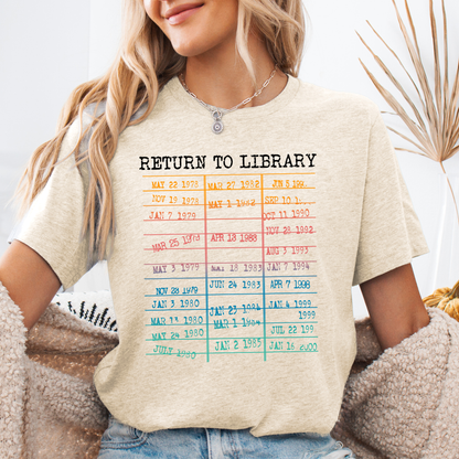 Return to Library, Booktok, Bookish, Trend, Graphic Tee, Tshirt