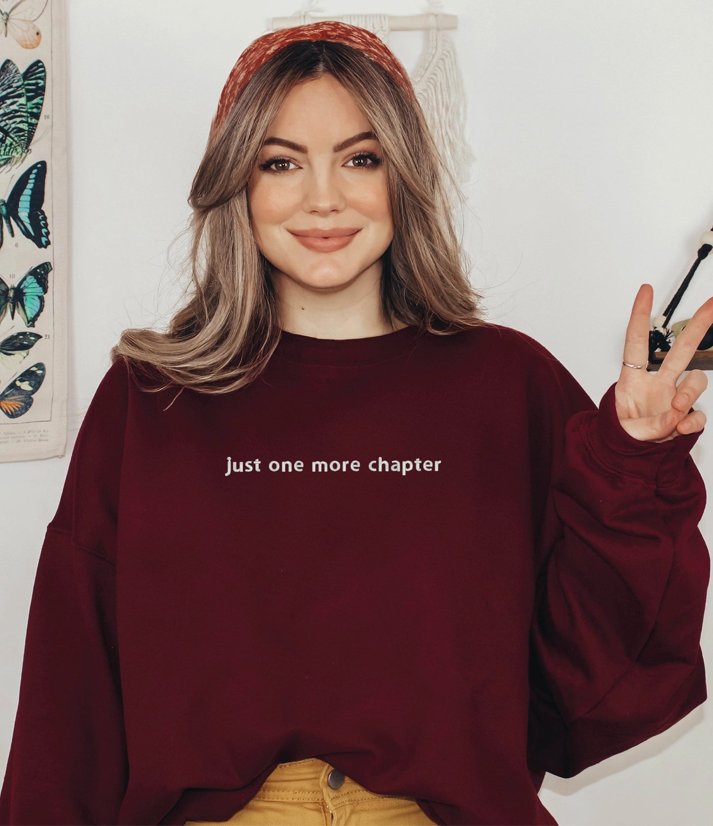 Just One More Chapter Embroidered Sweatshirt