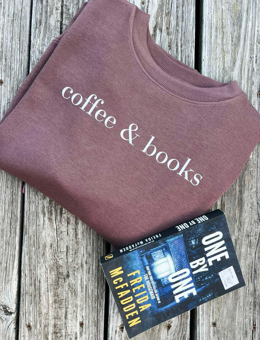 Coffee & Books Ladies Boxy Crewneck Sweatshirt