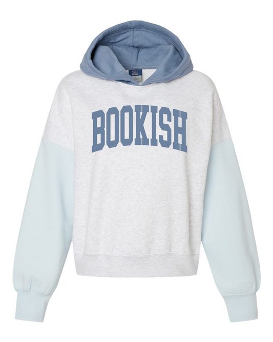 Bookish Women's Colorblocked Crop Hoodie Sweatshirt
