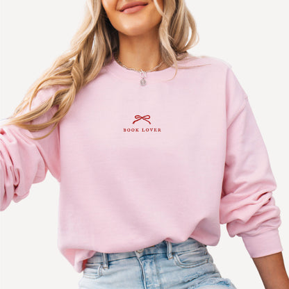 Book Lover Embroidered Sweatshirt