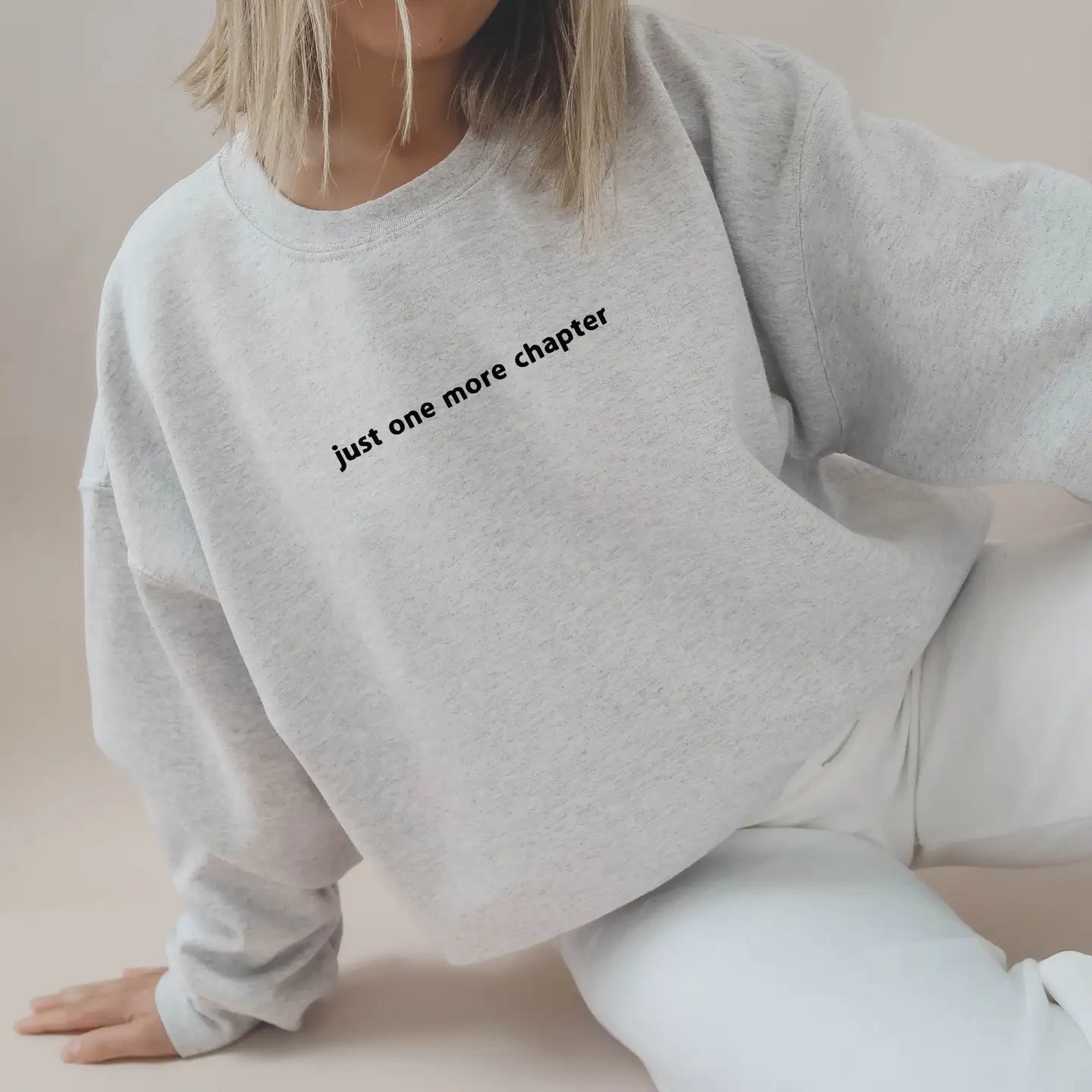 Just One More Chapter Embroidered Sweatshirt