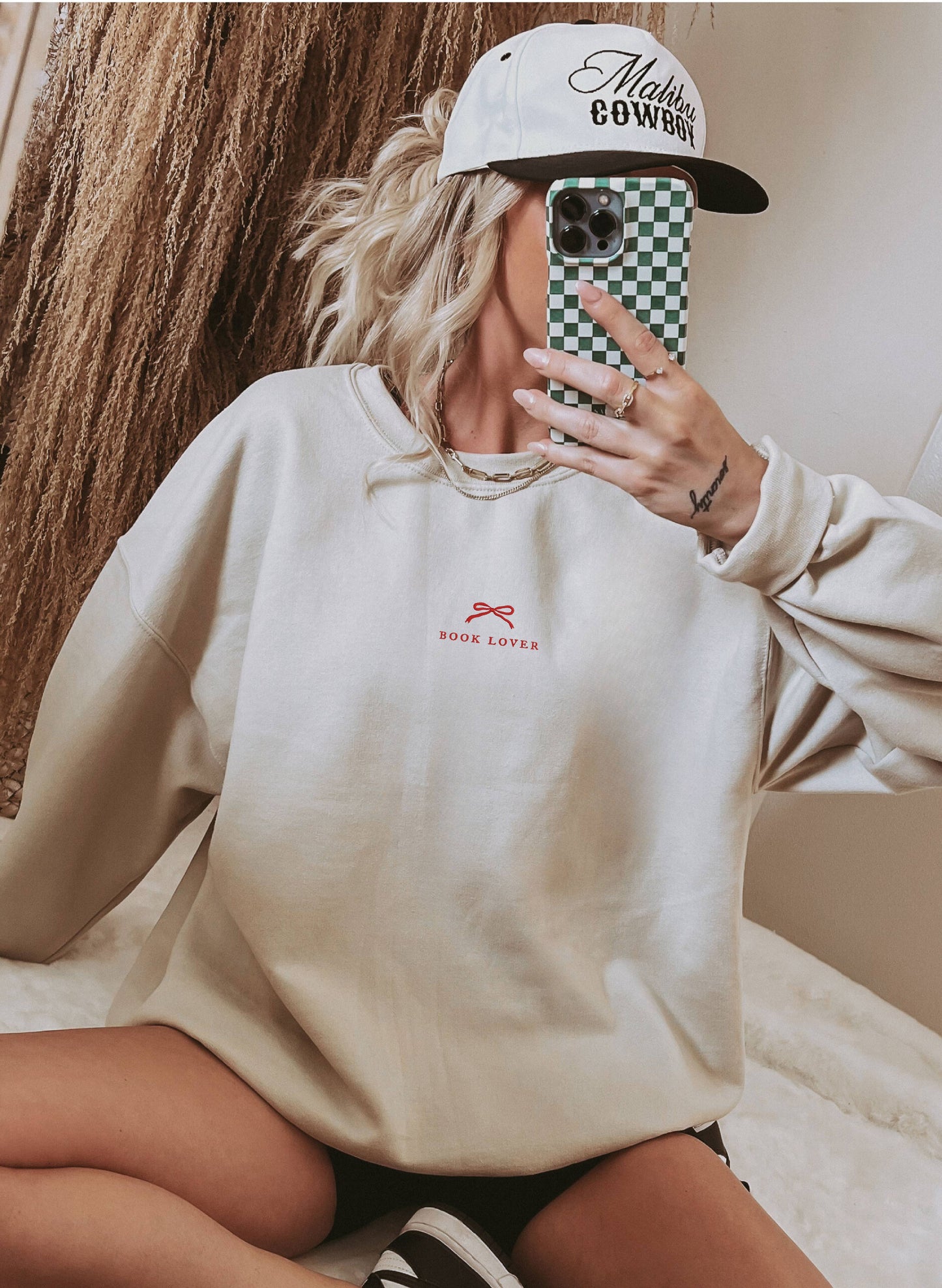 Book Lover Embroidered Sweatshirt